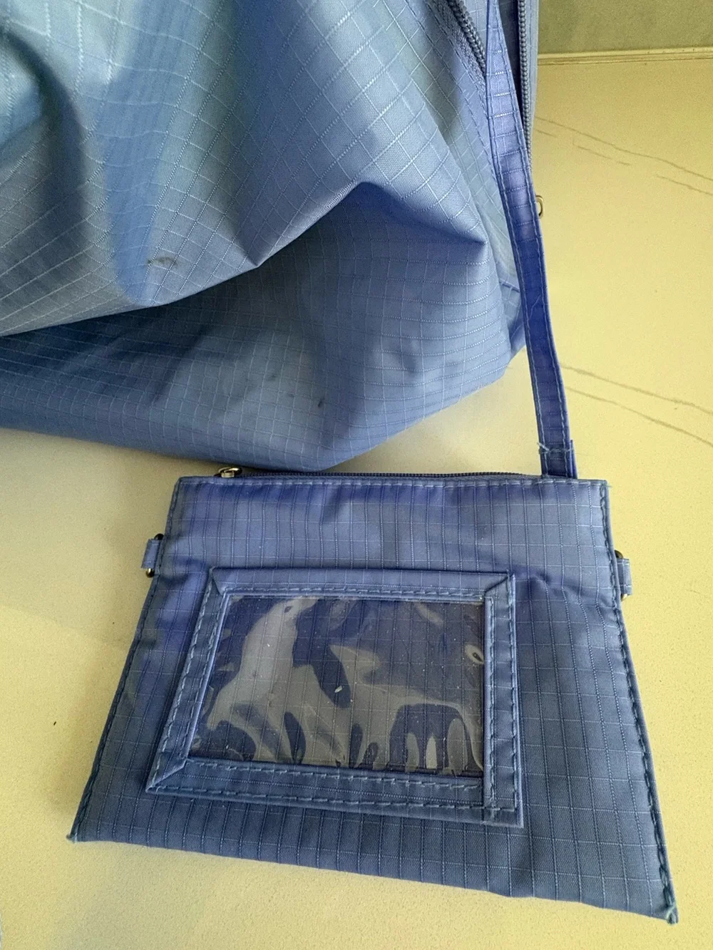Baggallini Carryall Expandable Packable Tote Bag (Cornflower / Ice Blue